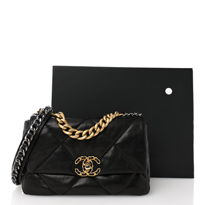 Chanel Lambskin Quilted Medium Chanel 19 Flap Black 11 of 11