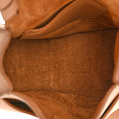 Chloe Calfskin Whipstitch Mini Marcie Round Crossbody Bag Light Tan 5 of 11