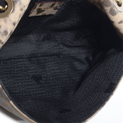 Lanvin Nubuck Happy Medium Leopard Print Shoulder Bag 5 of 9