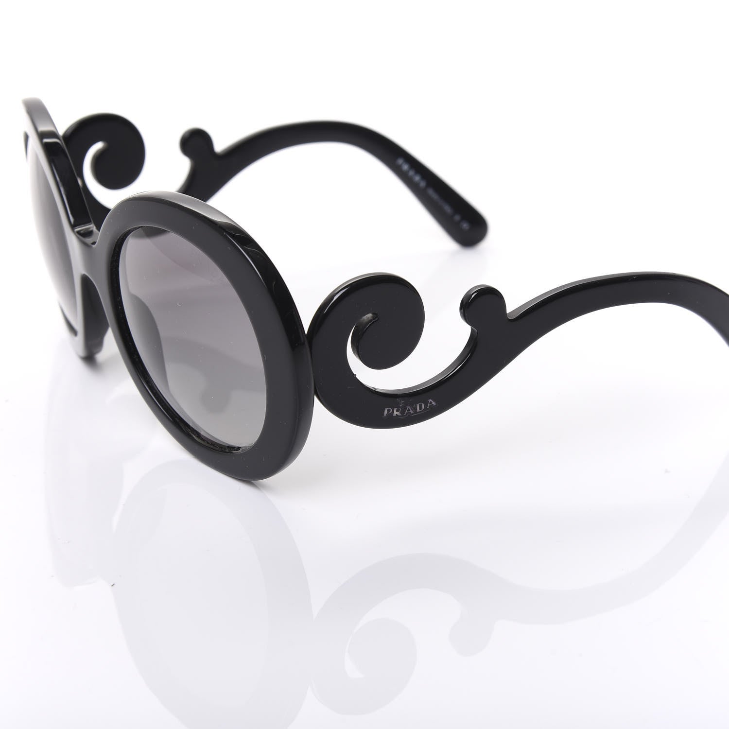Prada Baroque Sunglasses SPR 27N Black 6 of 7
