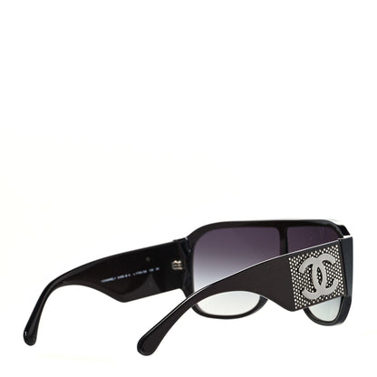 Chanel Acetate Crystal CC Shield Sunglasses 5466-B-A Dark Brown 4 of 6