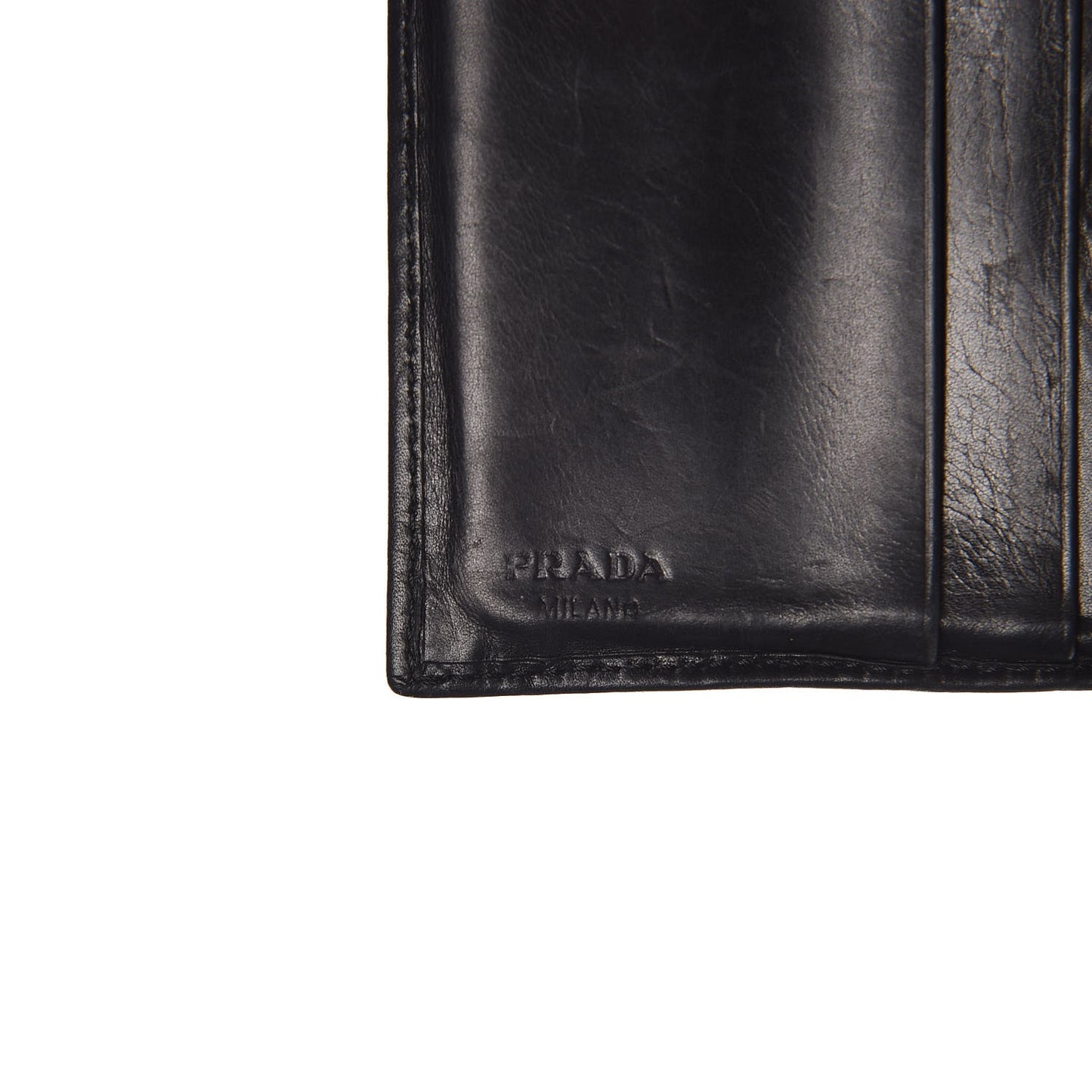 Nappa Tri Fold Wallet Black