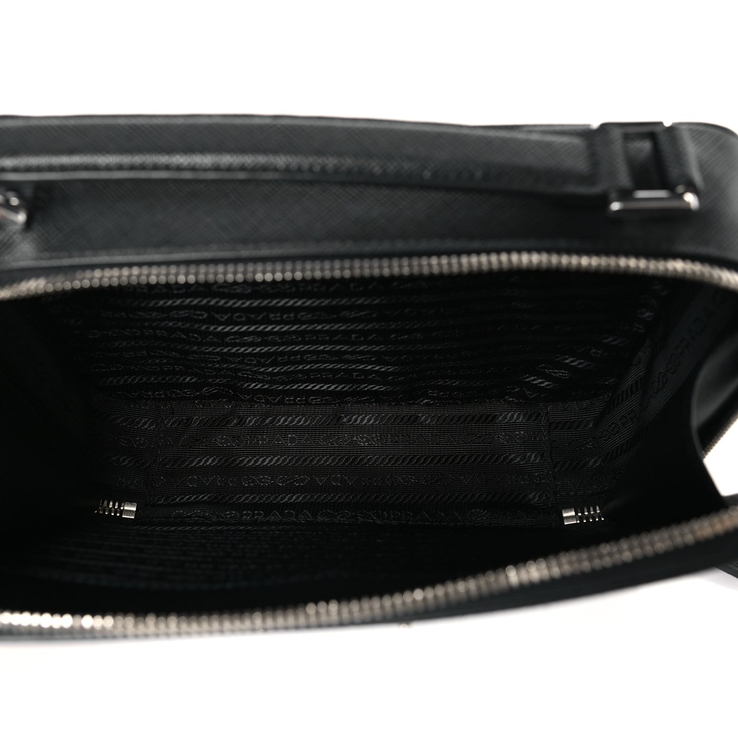 Saffiano Travel Medium Brique Crossbody Bag Black