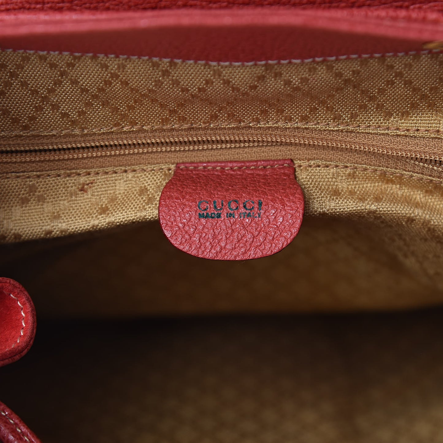Suede Bamboo Backpack Red
