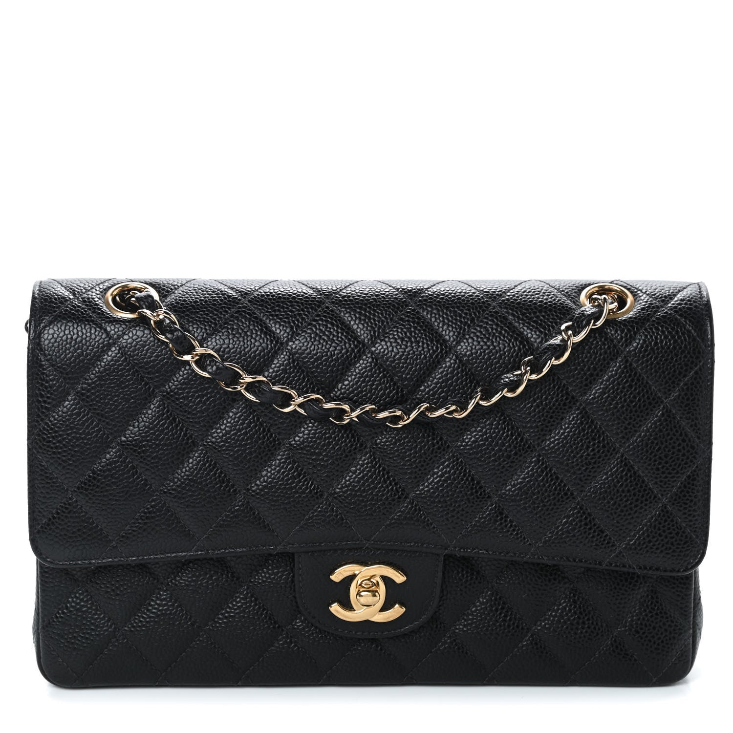 Chanel Caviar Quilted Medium Double Flap Black 1 of 13