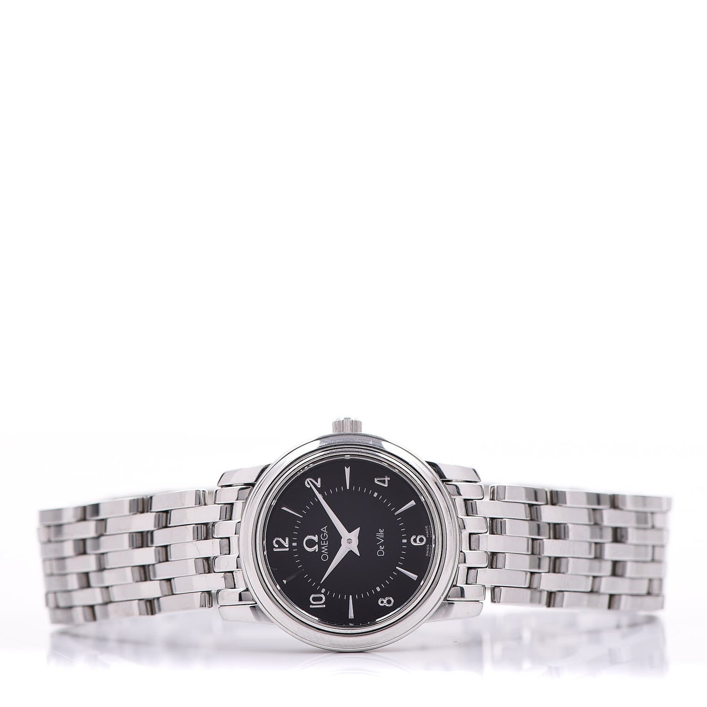 Stainless Steel 22mm De Ville Quartz Watch Black 4570.50