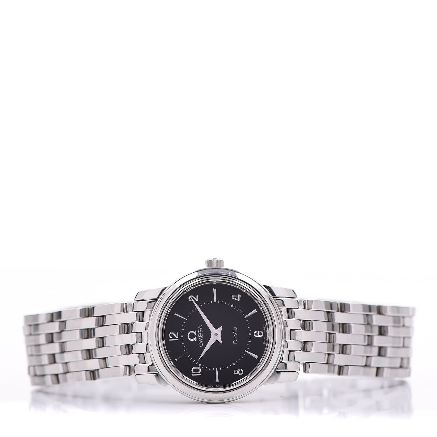 Omega Stainless Steel 22mm De Ville Quartz Watch Black 4570.50 2 of 7