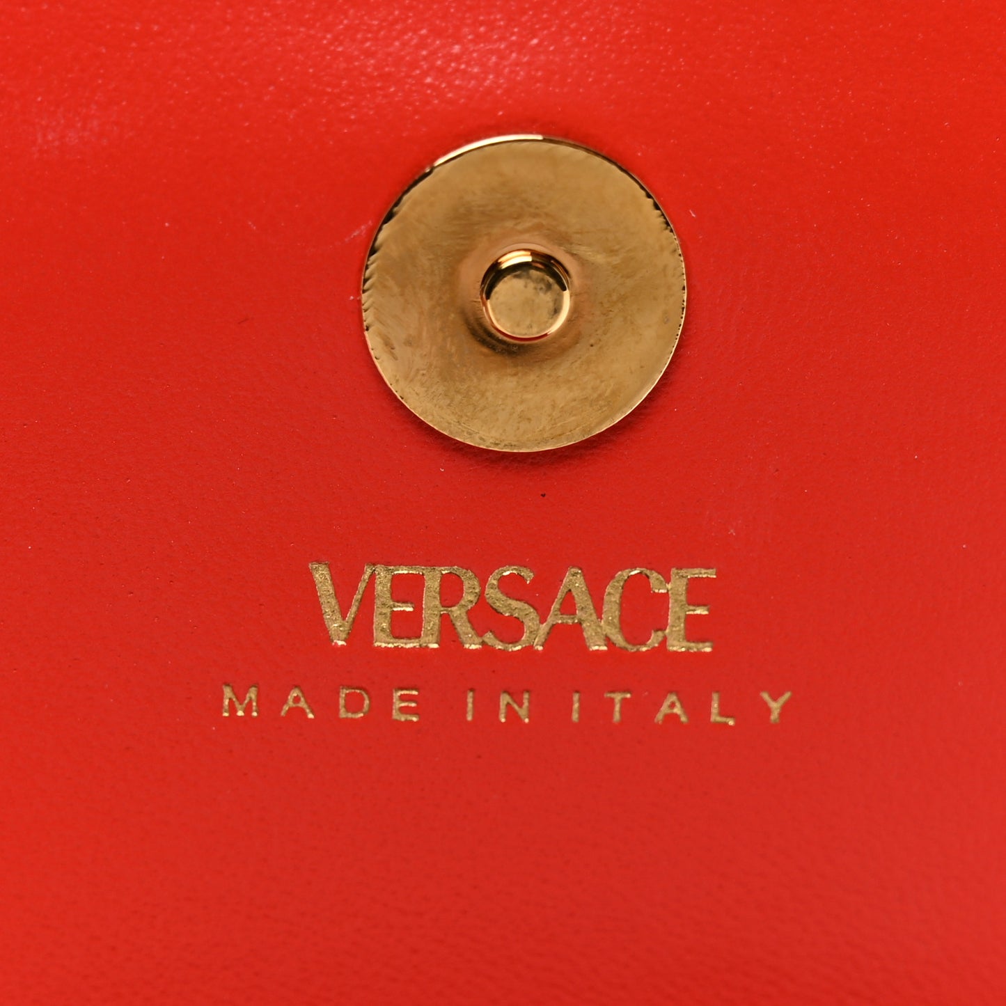 Coated Canvas La Greca Signature Print Virtus Mini Chain Bag Red