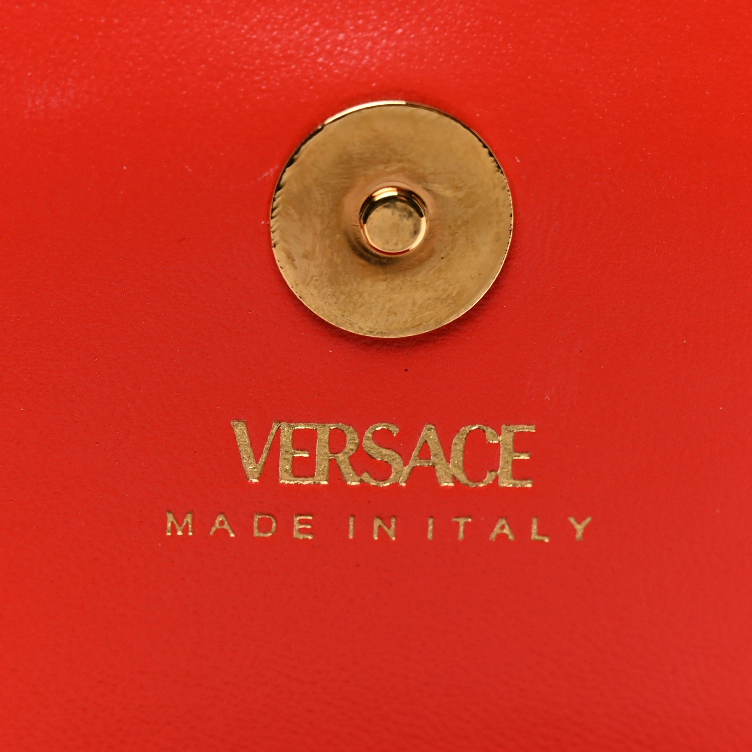 Versace Coated Canvas La Greca Signature Print Virtus Mini Chain Bag Red 7 of 8