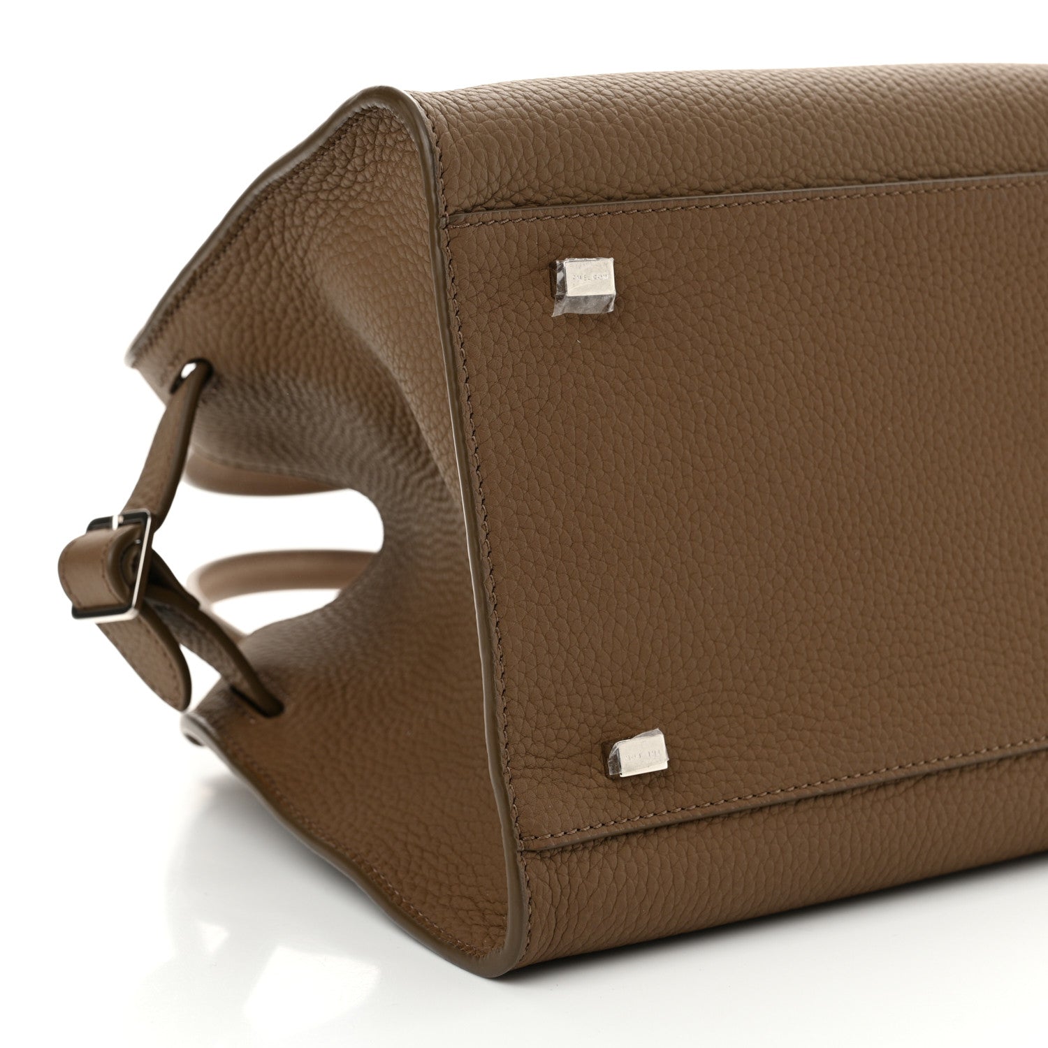 The Row Grained Calfskin Soft Margaux 10 Bag Dark Taupe 9 of 11