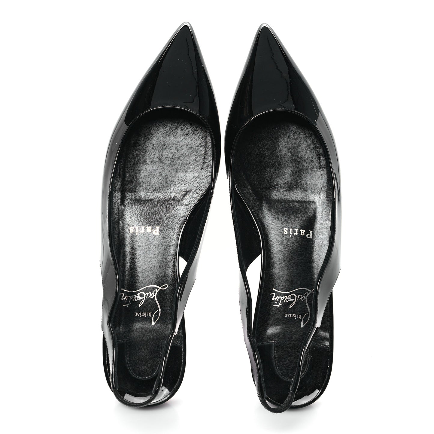 Patent Hot Chickita Slingback Flats 37.5 Black