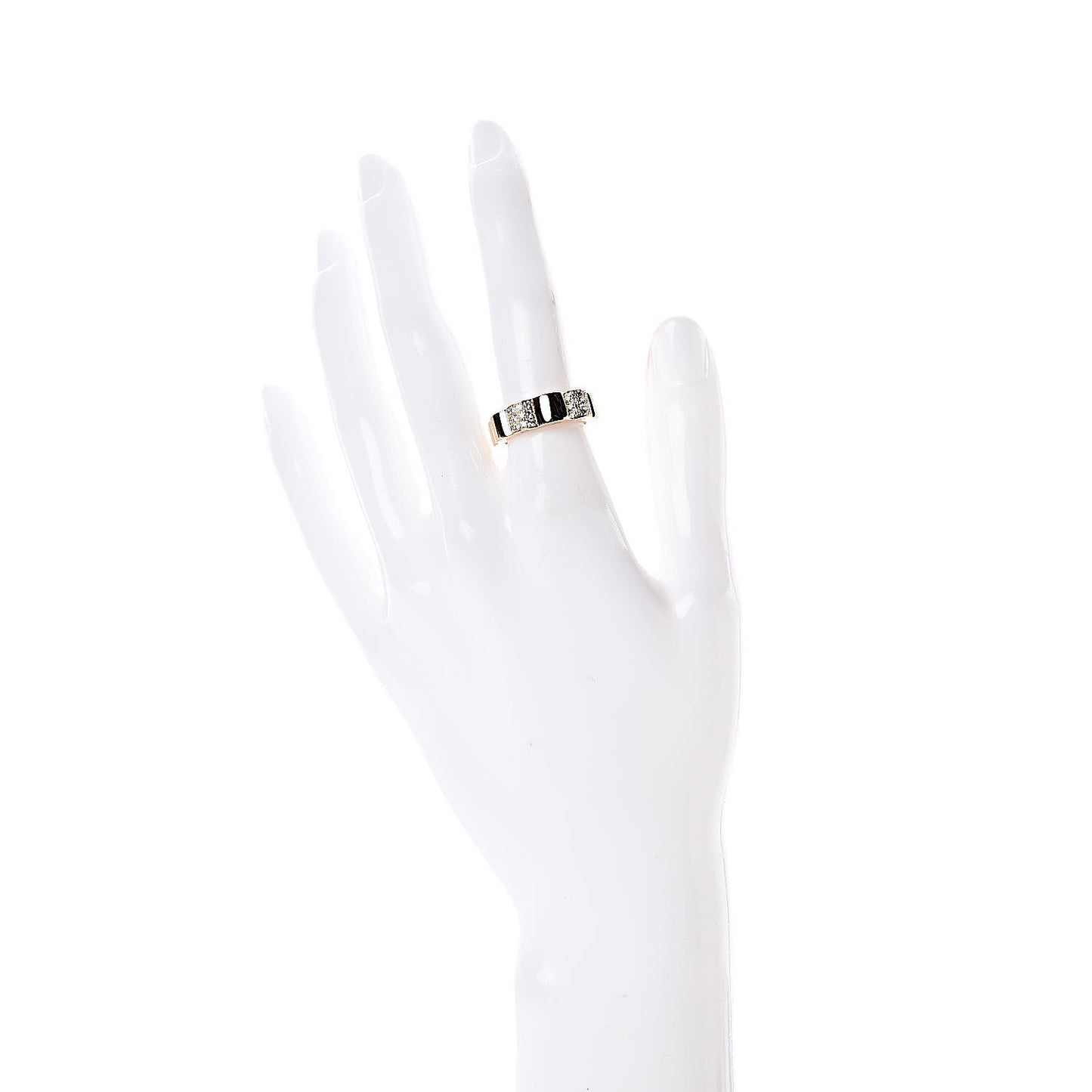 18K Yellow Gold Diamond 6mm Profil de Camelia Ring 52 6