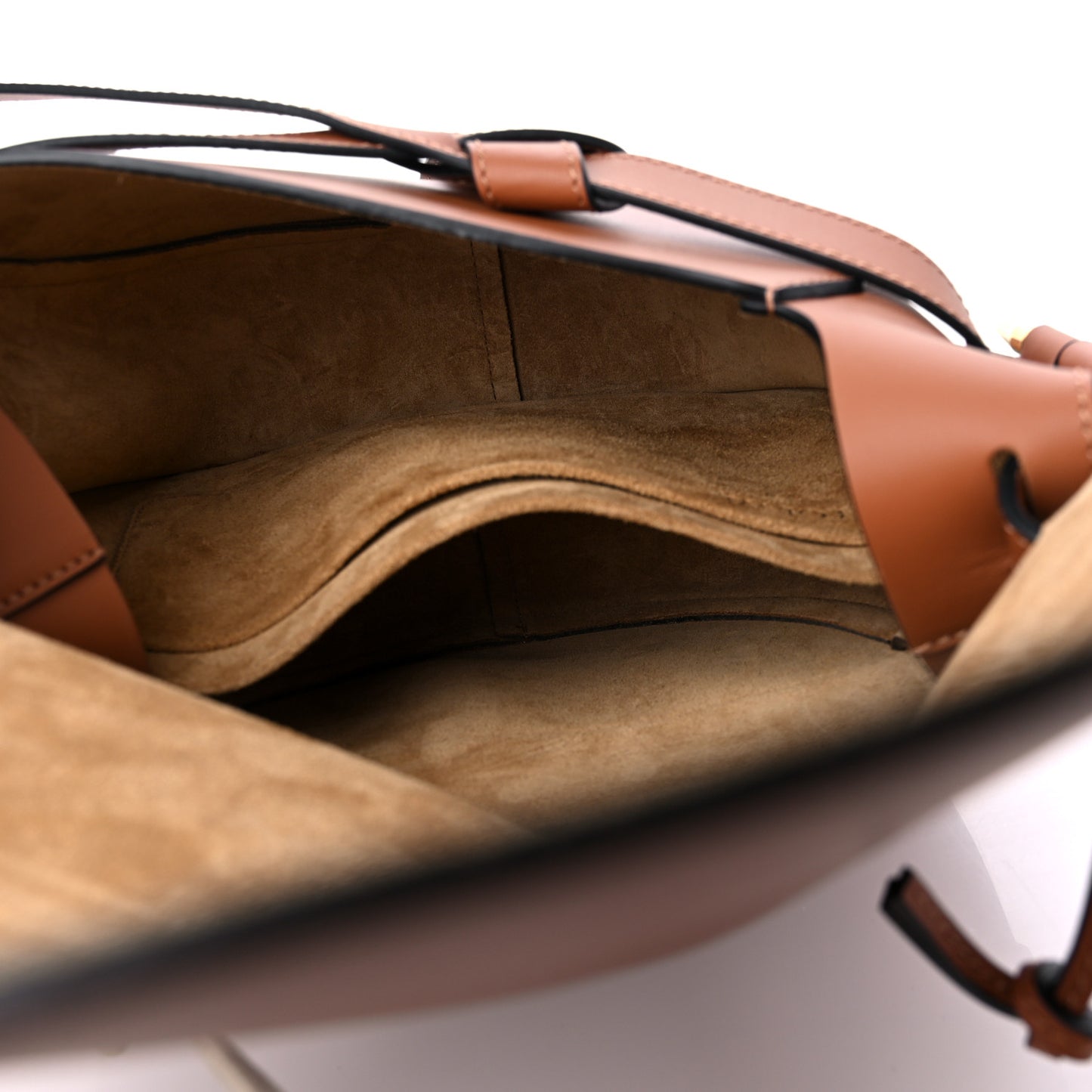 Calfskin Jacquard Small Gate Dual Bag Tan