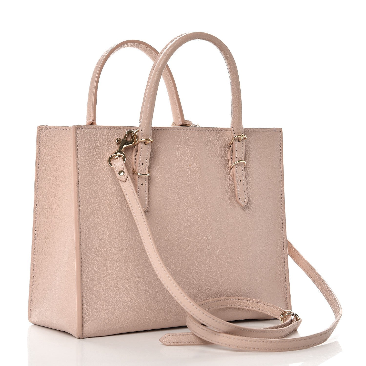 Balenciaga Grained Calfskin Gold Metallic Edge Hardware Papier Mini A4 Bois de Rose 4 of 10
