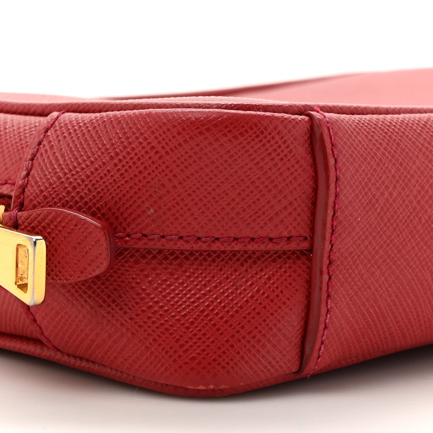 Prada Saffiano Mini Camera Crossbody Bag Fuoco 9 of 17