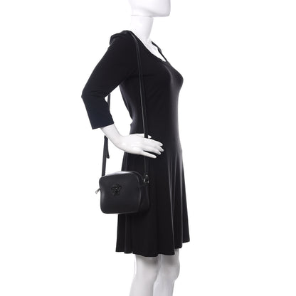 Versace Calfskin Palazzo Camera Bag Black 2 of 10