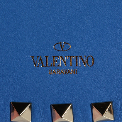 Valentino Garavani Vitello Mini Rockstud Crossbody Saddle Bag Light Sapphire 14 of 26