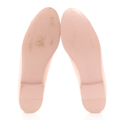 Chanel Lambskin Cap Toe CC Ballerina Flats 36.5 Light Pink Dark Pink 5 of 9