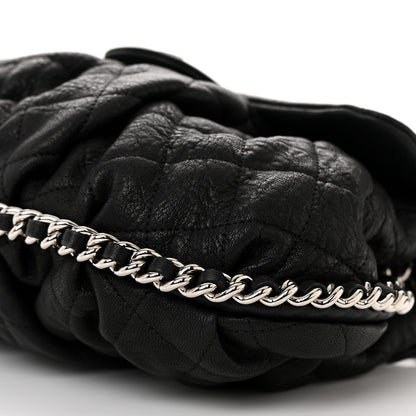 Chanel Washed Lambskin Quilted Medium Chain Around Messenger Black 10 of 10