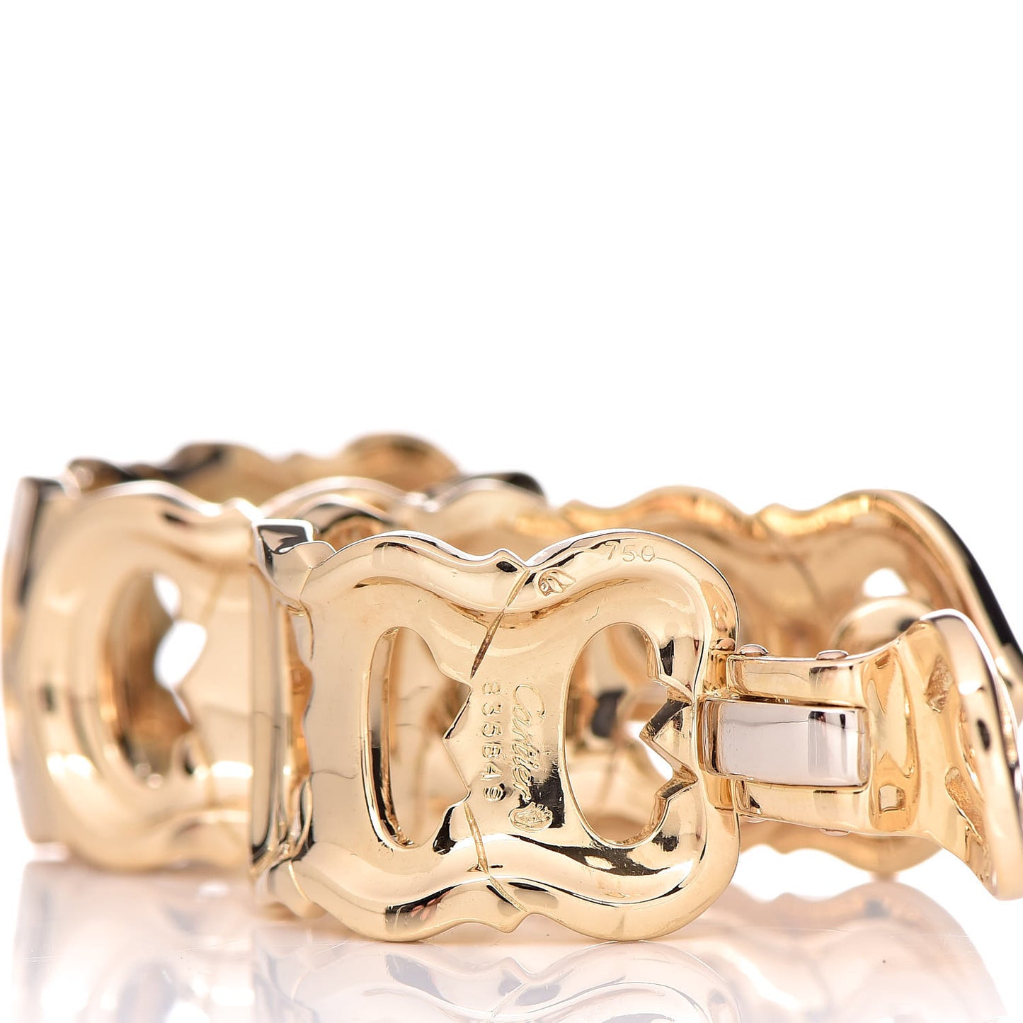 18K Yellow Gold C De Clip-On Earrings