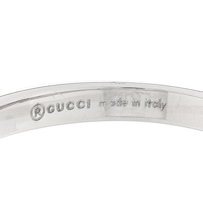 Gucci 18K White Gold Diamond Running Double G Ring 54 6.75 4 of 4
