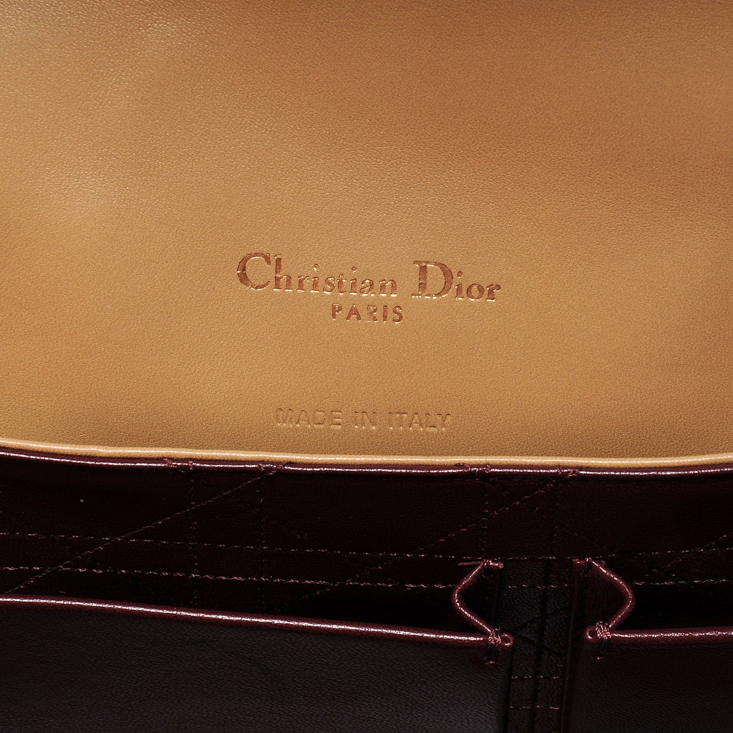 Lambskin Cannage Large Miss Dior Flap Beige