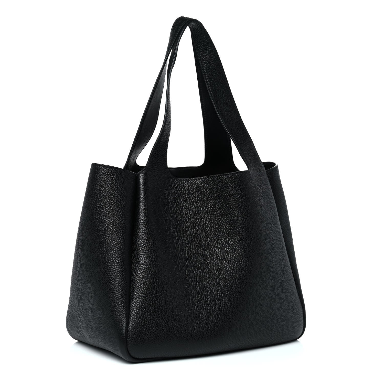 Prada Vitello Daino Soft Medium Dynamique Tote Black 3 of 11