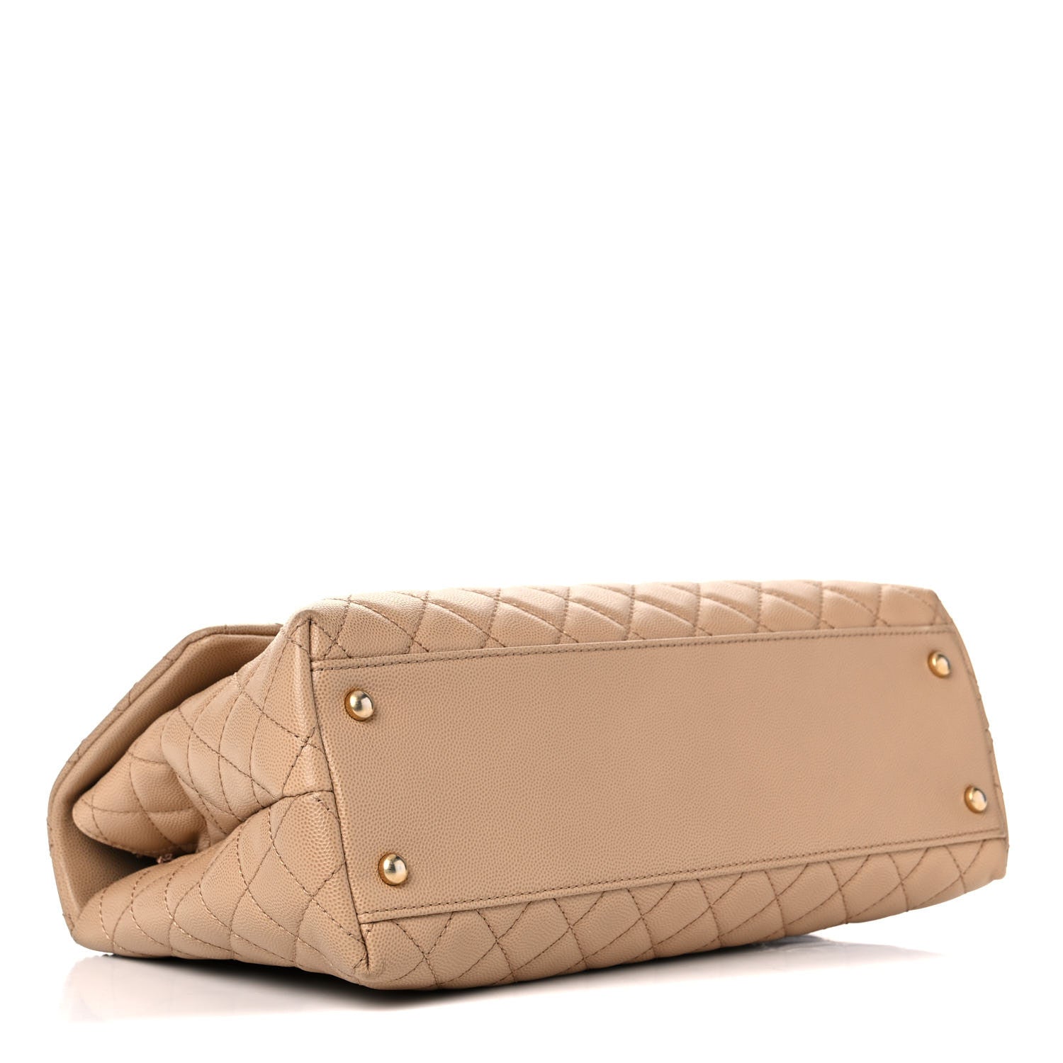 Chanel Caviar Quilted Medium Coco Handle Flap Beige 3 of 15