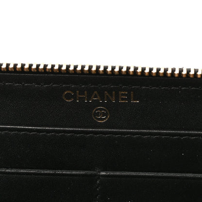 Chanel Aged Calfskin Quilted Reissue Large Gusset Zip Around Wallet Black 6 of 7