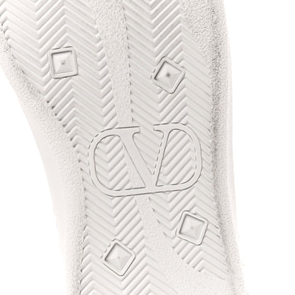 Valentino Garavani Calfskin Womens Backnet Sneakers 38.5 White Silver 6 of 11