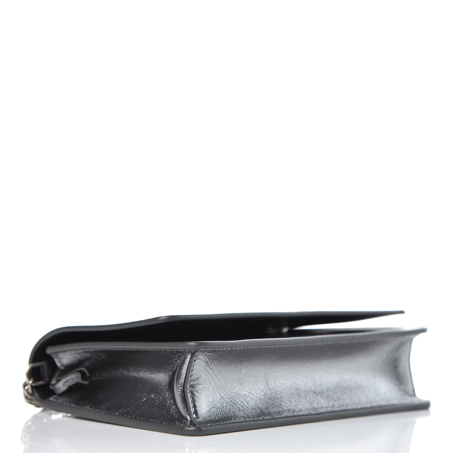 Givenchy Metallic Goatskin Emblem Chain Wallet Silver 4 of 9