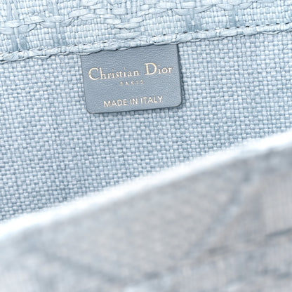Christian Dior Raffia Cannage Medium Book Tote Blue 6 of 11
