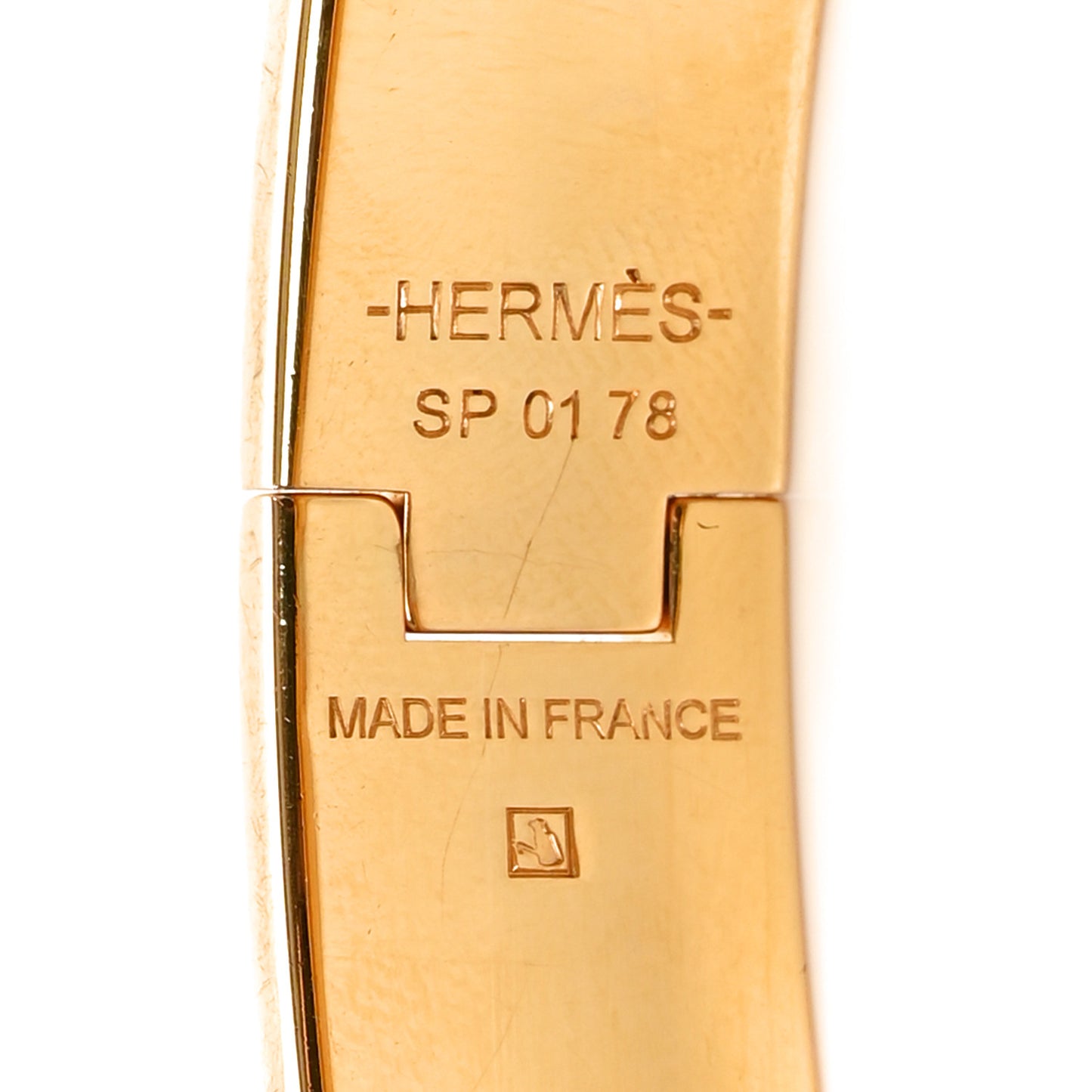 Enamel Narrow Clic Clac H Bracelet PM White
