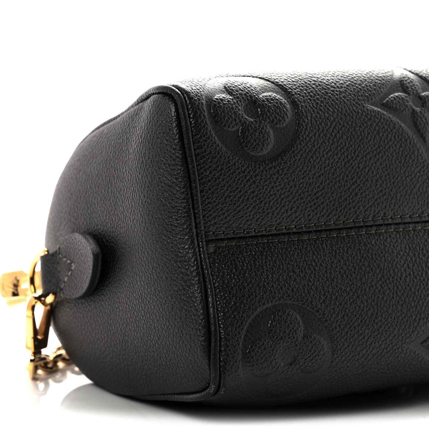 Shimmery Empreinte Monogram Giant Speedy Bandouliere 20  Gun Metal