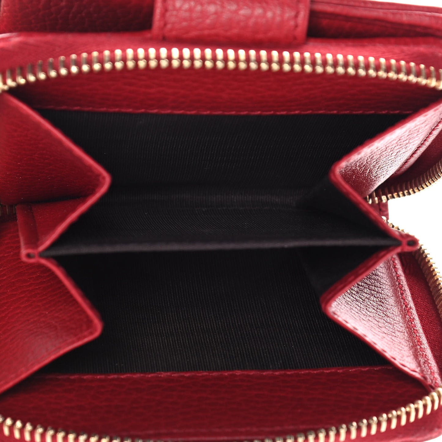 Monogram Dollar Calfskin Zip Around French Flap Wallet Beige Ebony Rosso