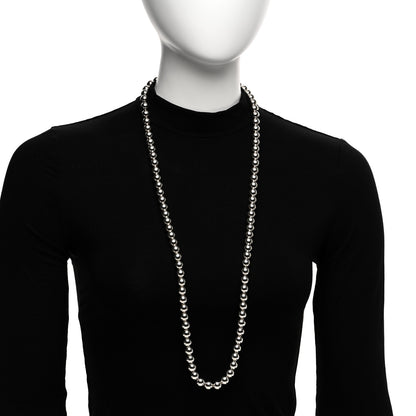 Tiffany Sterling Silver 10mm Hardwear Ball Necklace 36" 2 of 4