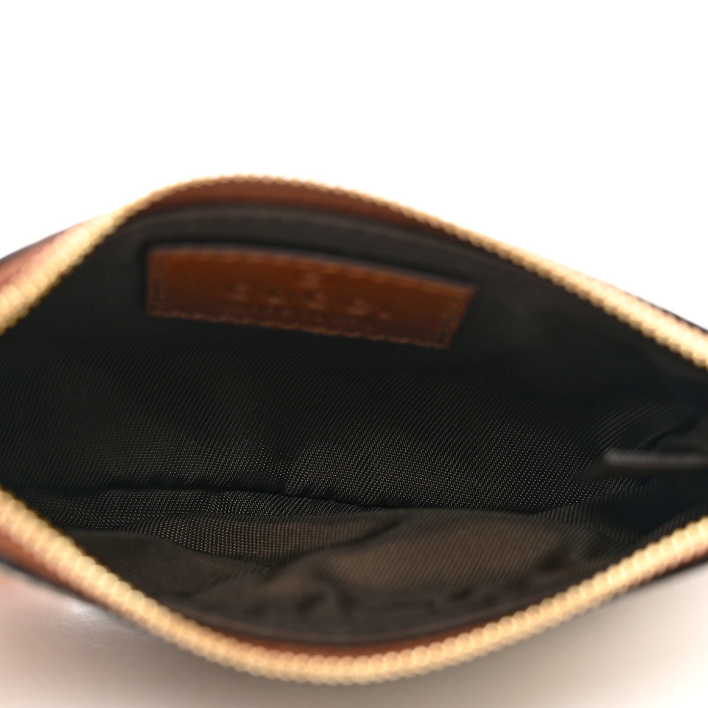 GG Supreme Monogram Key Case Brown