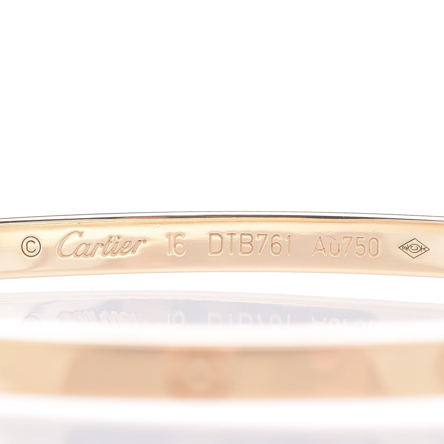 18K Yellow Gold Small LOVE Bracelet 16