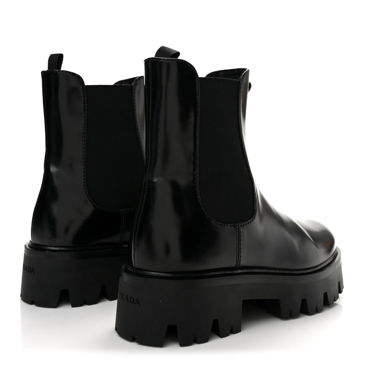 Brushed Calfskin Stride Triangle Booties 36.5 Black