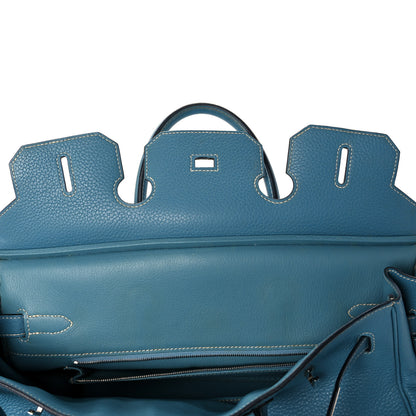 Hermes Taurillon Clemence Birkin 35 Blue Jean 19 of 47
