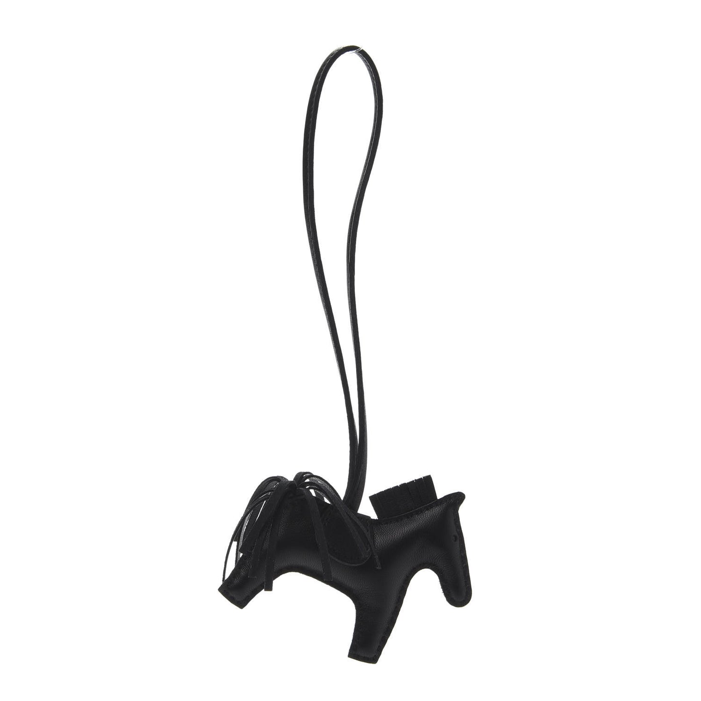 Milo Lambskin Grigri Rodeo Horse Bag Charm PM So Black