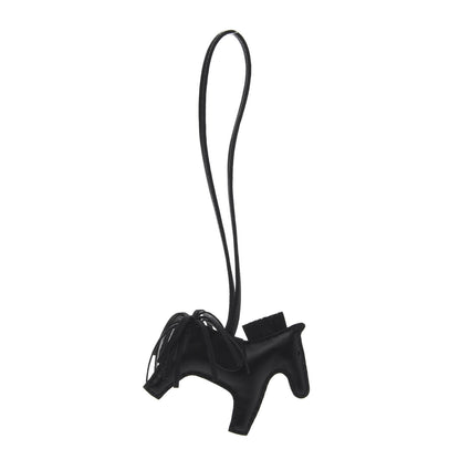 Hermes Milo Lambskin Grigri Rodeo Horse Bag Charm PM So Black 1 of 5