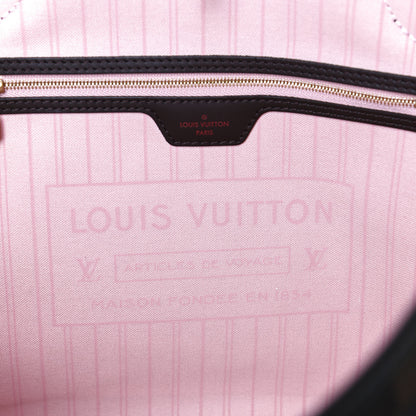 Louis Vuitton Damier Ebene Neo Neverfull MM Rose Ballerine 8 of 11