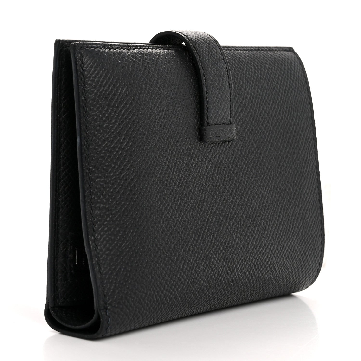 Hermes Epsom Bearn Compact Wallet Black 3 of 12