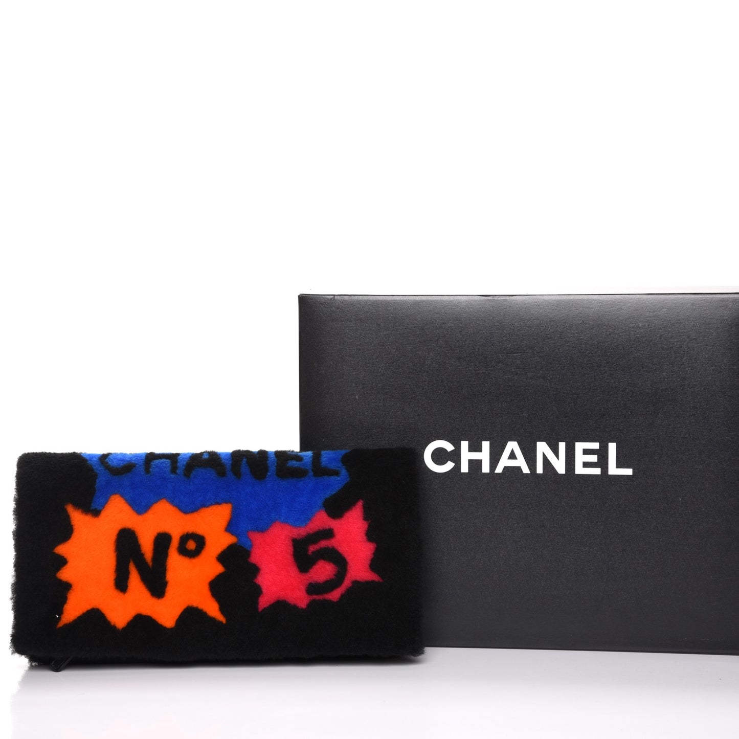 Shearling Lambskin 100% Clutch Black