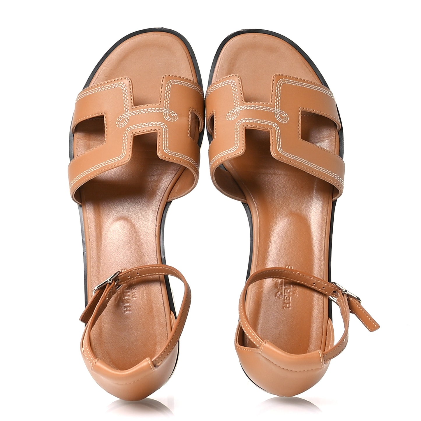 Calfskin Embroidered Santorini Sandals 38 Naturel