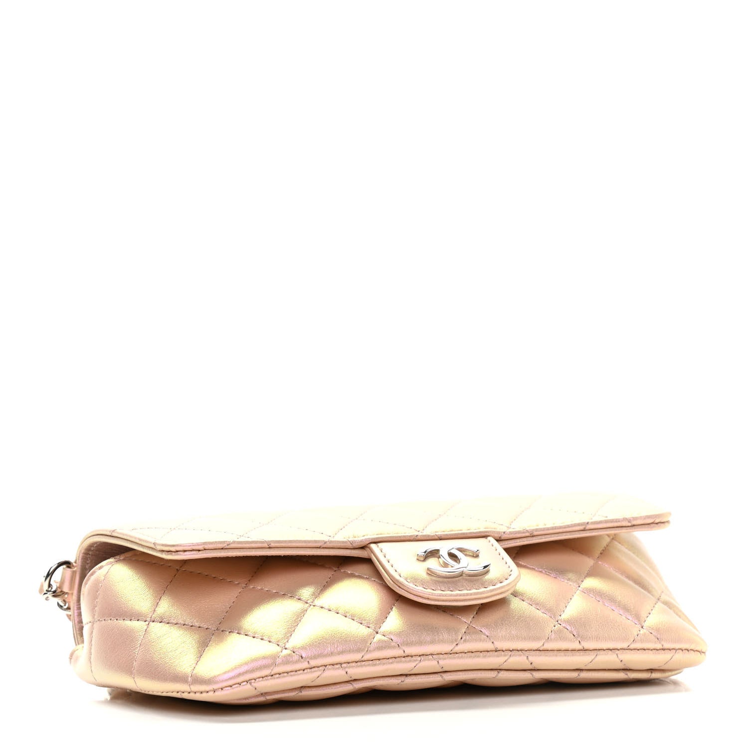 Chanel Iridescent Calfskin Quilted Glasses Case With Chain Pink 4 of 11