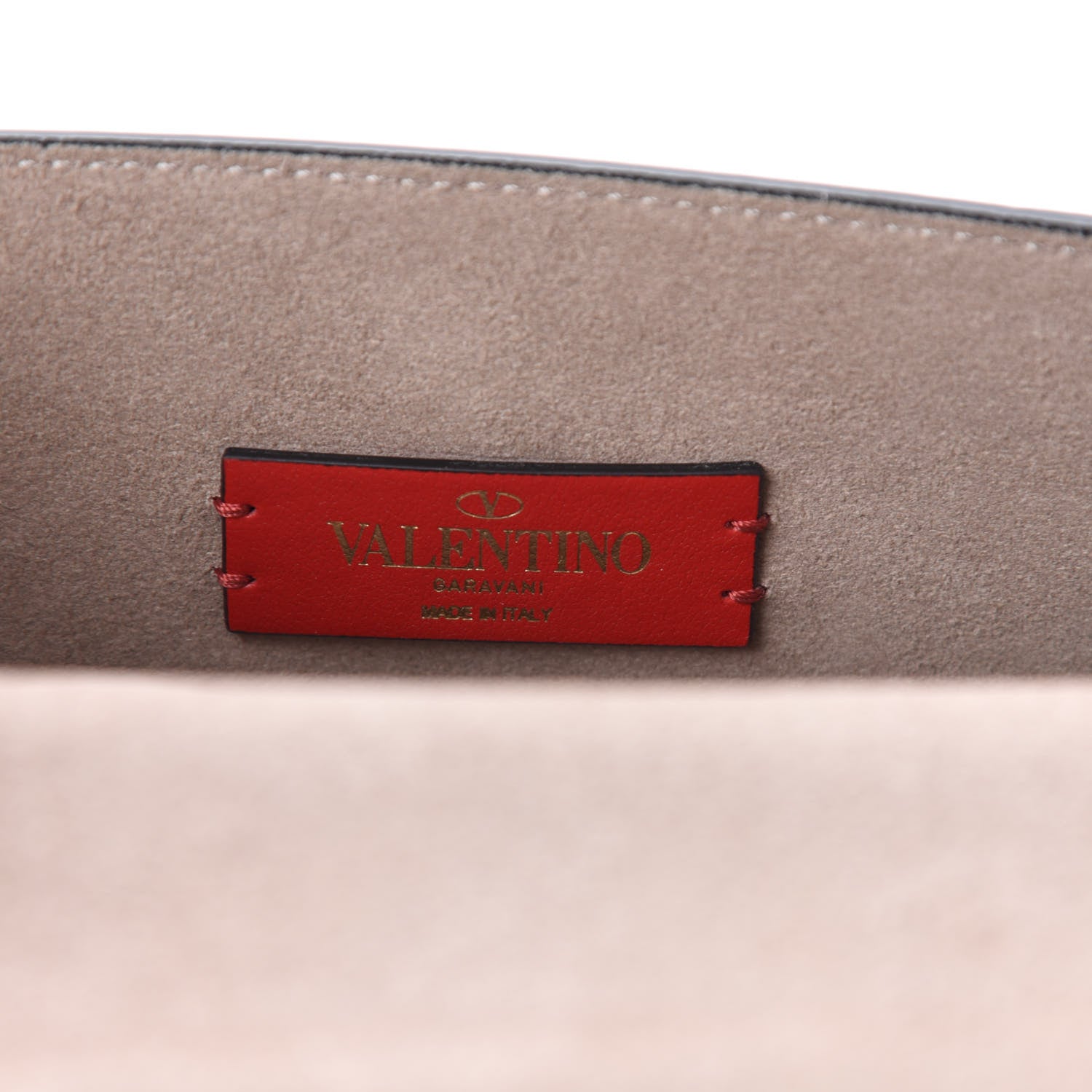 Valentino Garavani Pebbled Calfskin Rockstud Flap Wallet On Chain Poudre 7 of 10