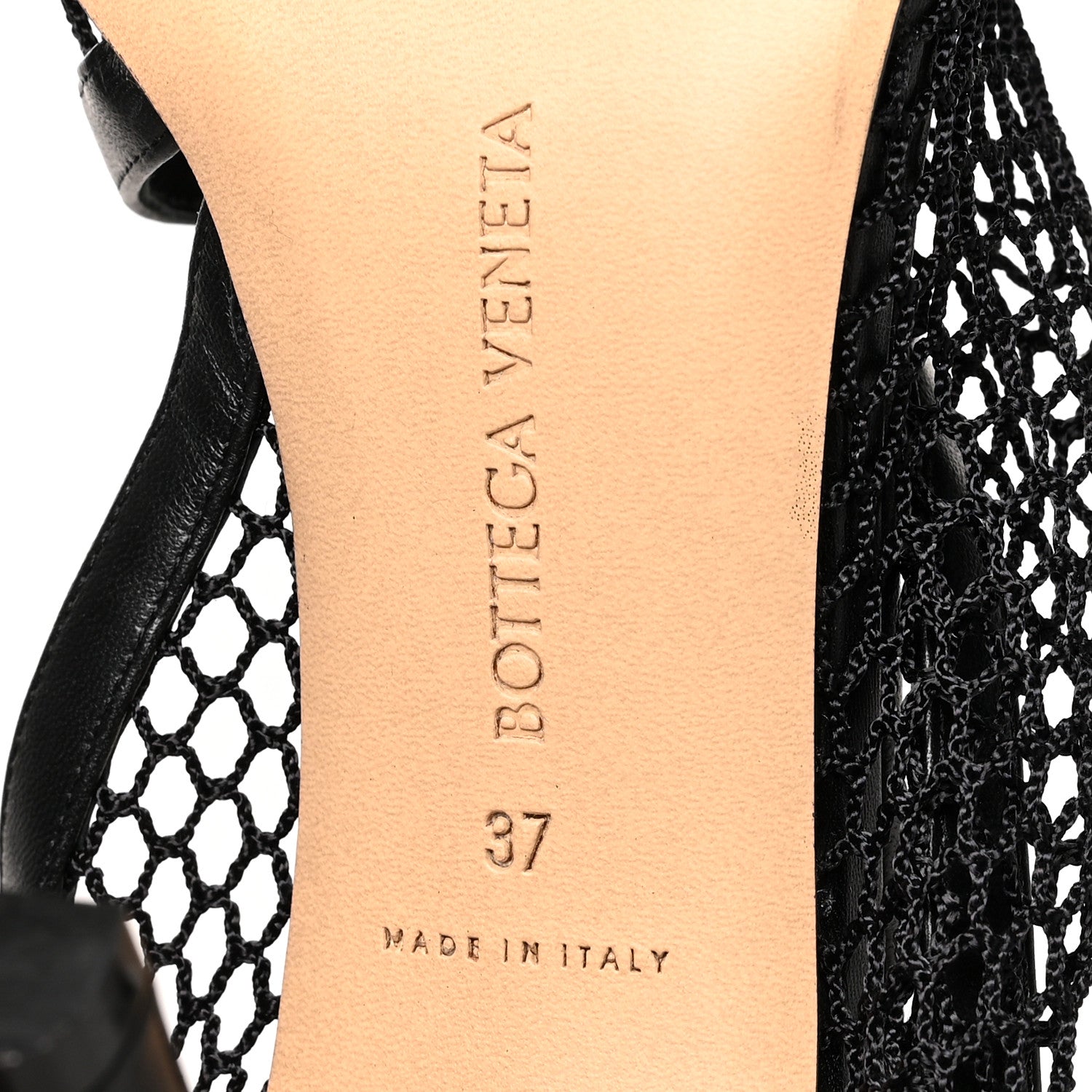 Bottega Veneta Mesh Nappa Chunky Chain Sandals 37 Black 7 of 7