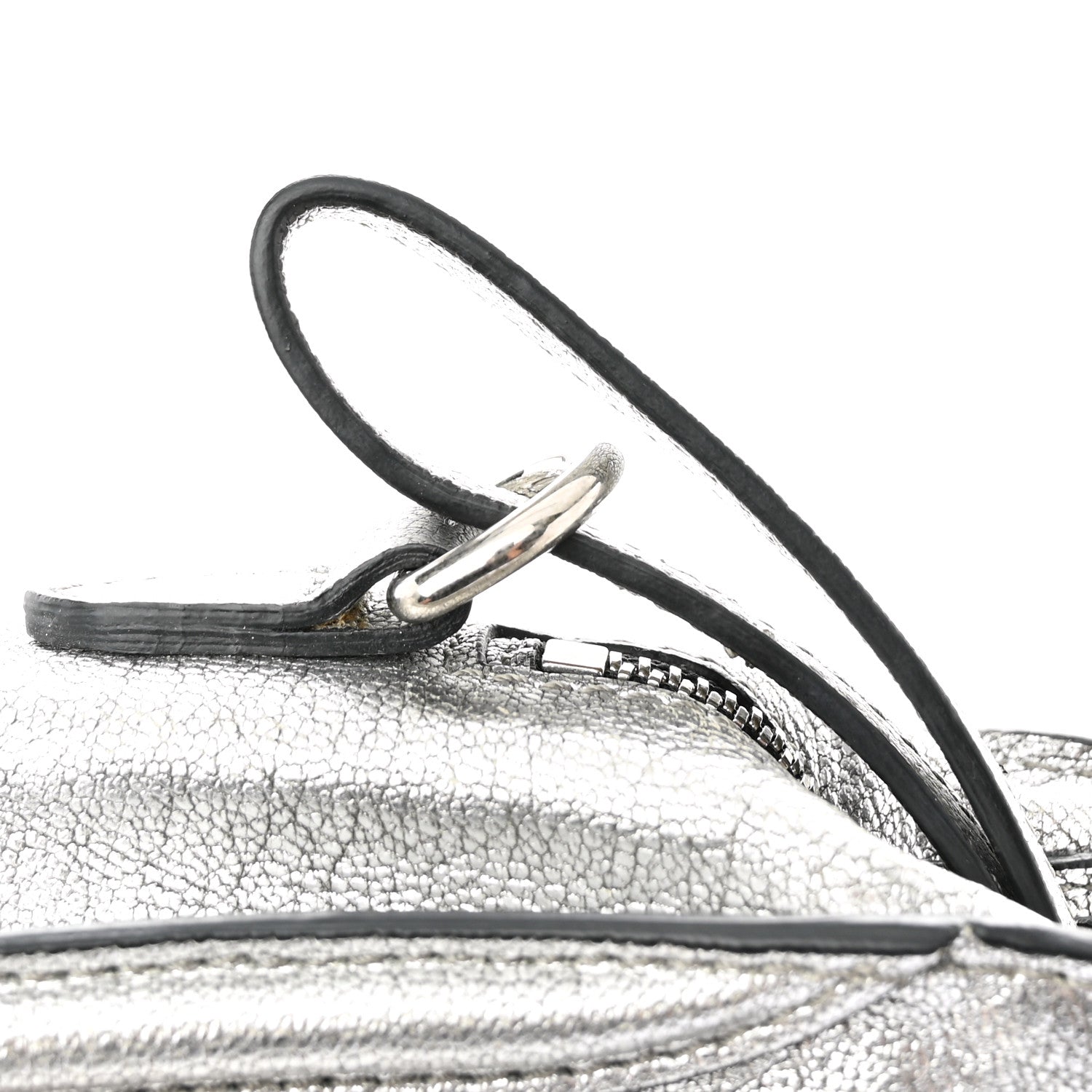 Alexander McQueen Metallic Pebbled Calfskin Mini Padlock Tote Silver 12 of 12